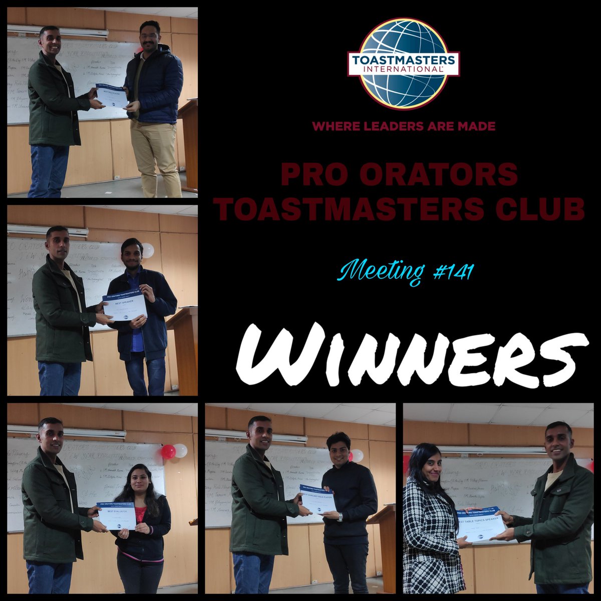 ProOratorsTM's tweet image. POTM conducted another exciting session in it&apos;s 141st meeting. Here are a few glimpses from the meeting.

Join us on every Thursday to develop better communication and leadership skills.

#Toastmasters #ToastmastersInternational #ProOrator #CommunicationSkills #LeadershipSkills