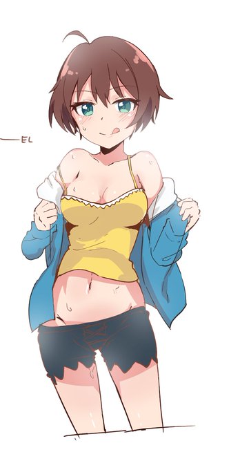 息抜きに安価イラスト大会に参加して2時間でかいたnew gameの篠田はじめちゃん 