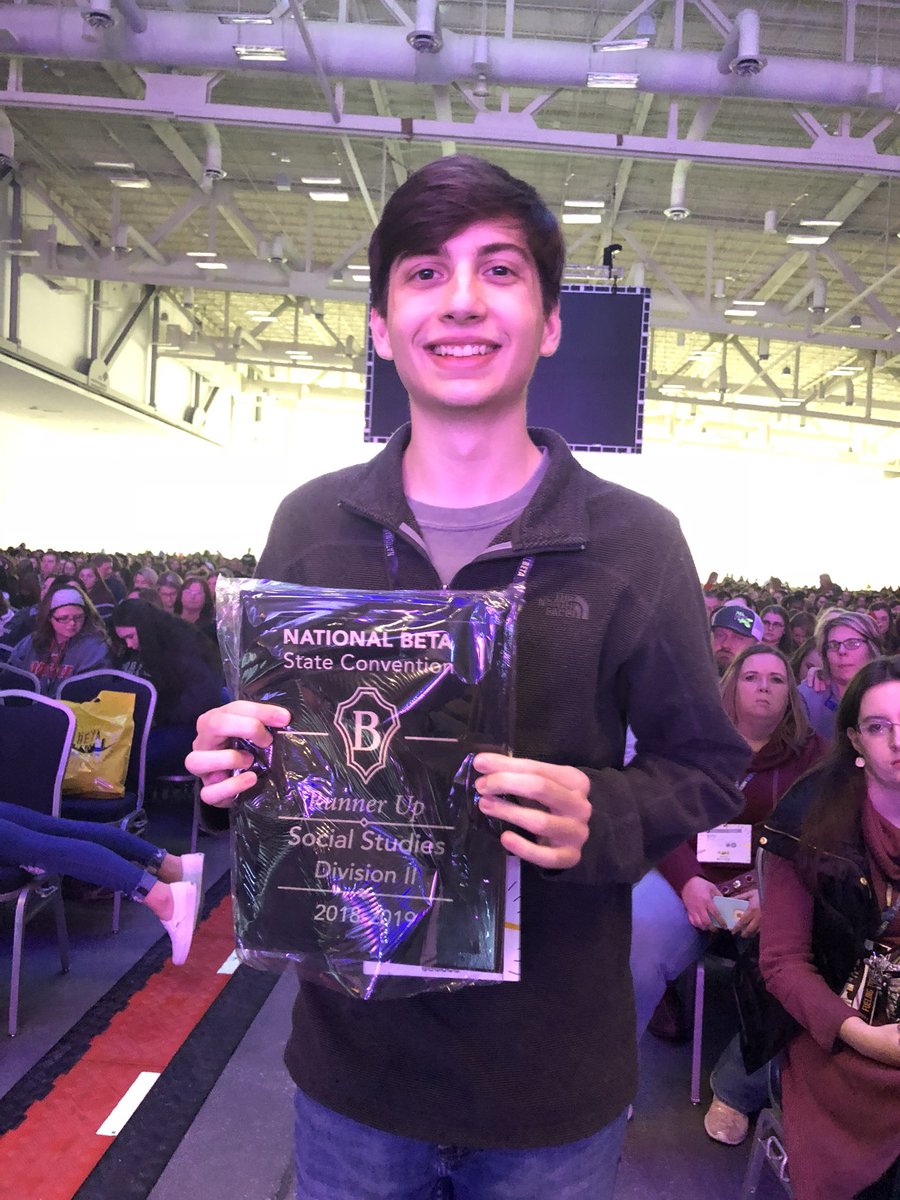 Bryson Frank- Runner Up Social Studies Division II