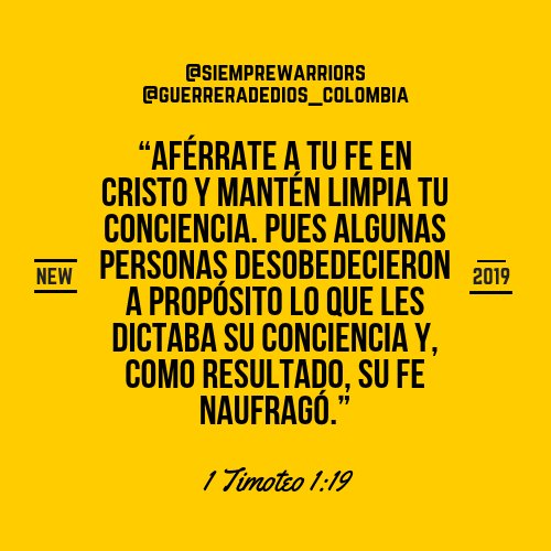 SiempreWarrior's tweet photo. Warriors buenas tardes!! Aferrados a nuestro papá podremos lograr obedecer y cumplir nuestro propósito en Dios!! Así que confiemos y obedezcamos y haremos grandes cosas.
#obediencia #paz #proposito #SiempreWarriors #amor #fe #justicia #verdad #God #jesus #proposito #conciencia https://t.co/qxm5wCAyiM