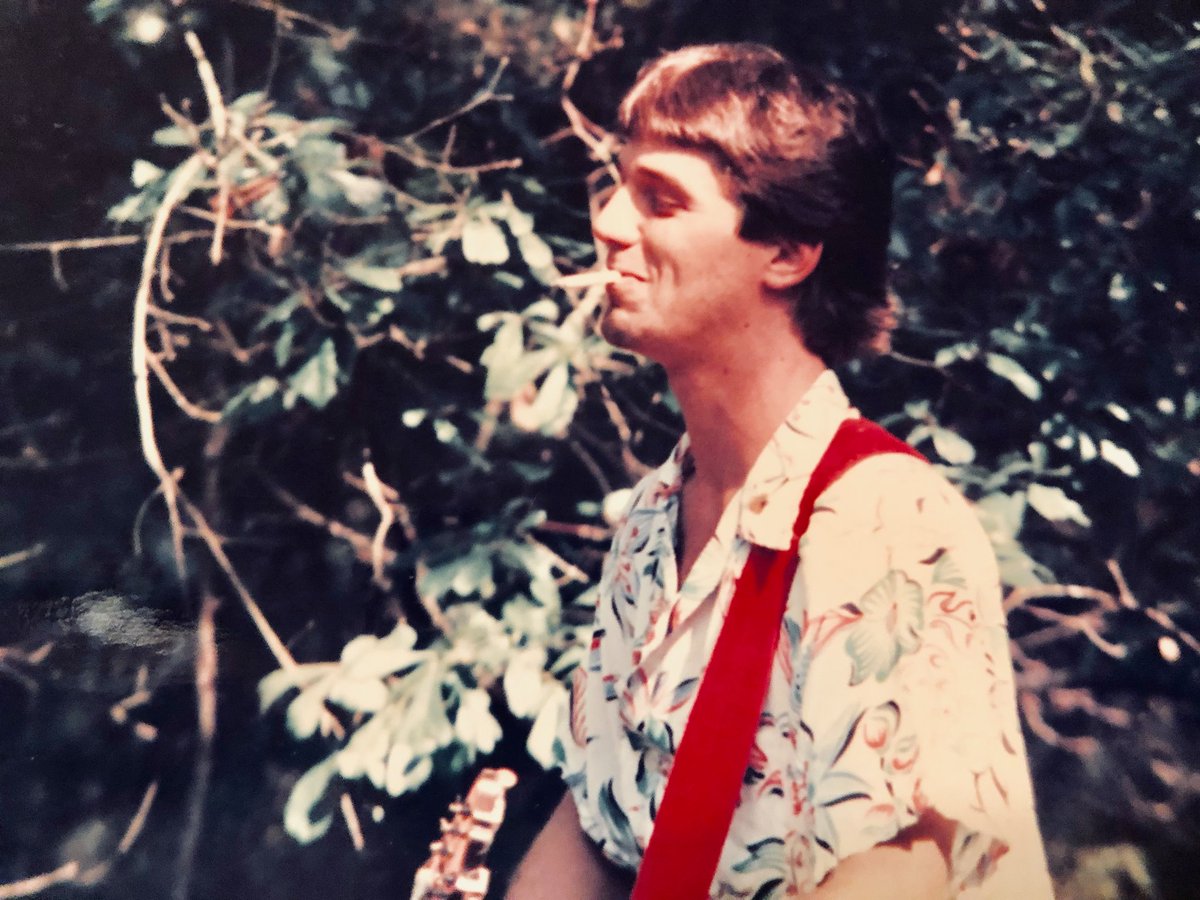 gmactunes's tweet photo. A few photos surfaced recently of the early days of Beanland, playing on top of the carport at 1313 Beanland Drive in Oxford, Mississippi. Summer 1985. 

#Beanland #GeorgeMcConnell #WidespreadPanic #GMAC #GeorgeMc #Oxford #Mississippi https://t.co/l0sHicSKdW
