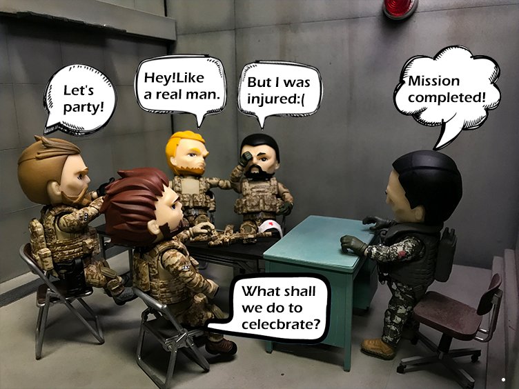 figurebase's tweet photo. Tiny story of Trickyman part 2
--"Celebration"(Power cut) #actionfigure #figure #trickyman #figurebase #toys #comic #celebration #gift #storys #military #army #Soldiers #thetoys https://t.co/rZWQcD3Yb7