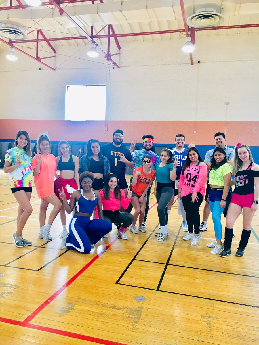 UTEPCheer's tweet photo. Today’s theme practice took us through decades of time. What’s your favorite era? 3 days until #ucacollegenationals #disneyworld https://t.co/Gg4G6bgkQR