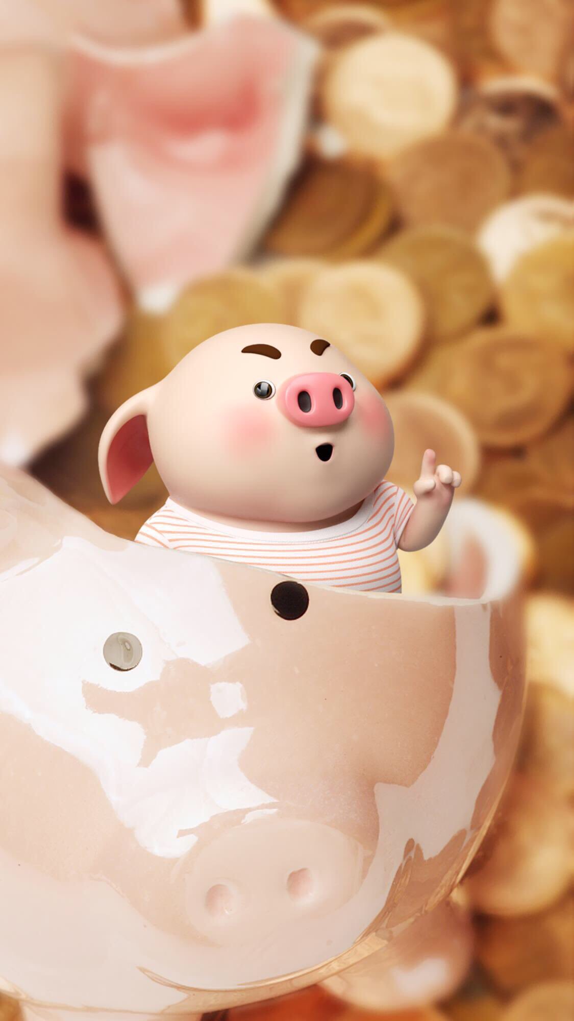 littlebug365 (~￣ ￣)~ on Twitter: &quot;อัปเดต ความกลมๆ หมูชมพู #วอลเปเปอร์
