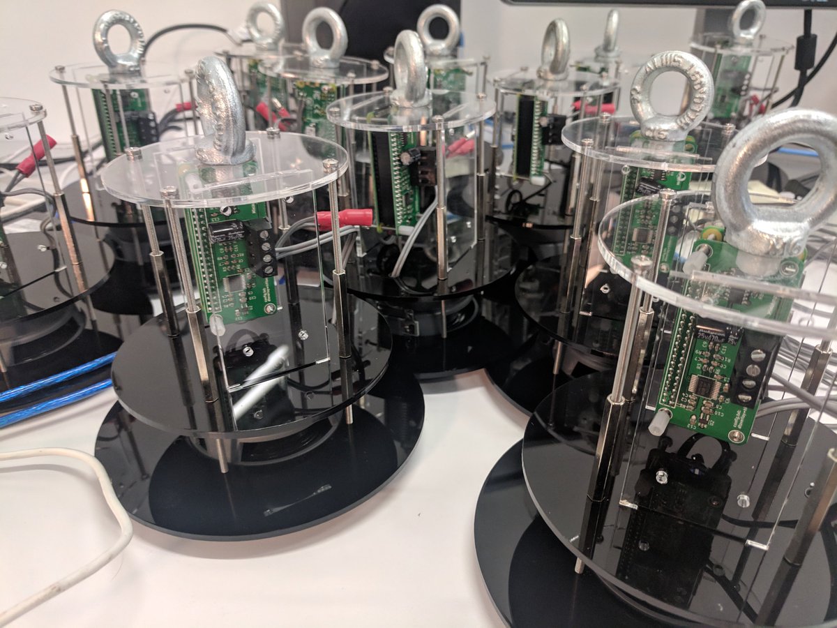 A chandelier of DIADs is emerging for the Spiral artwork, opening at MAAS in late Feb. Tightly timed Pi Zeros. Multiplicitous media. <a href="/Raspberry_Pi/">Raspberry Pi</a> @maasmuseum <a href="/TangentsMusic/">Tangents</a>