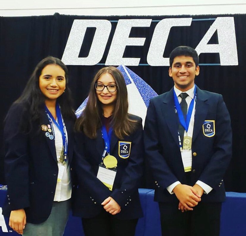 Congratulations to the newly elected District 11 Officer Team. Yasmin Garcia (President) , Estefani Marquez (VP of Social Media), and Rishi Choudhary (VP of Campaigns). The future of District 11 DECA is in your hands !!! 🤩
