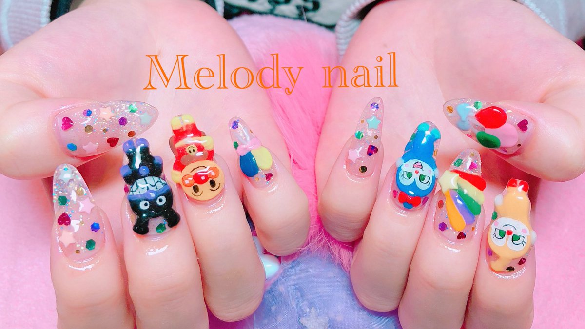 痛ネイル🧡キャラネイル🧡 アンパンマンネイル✨