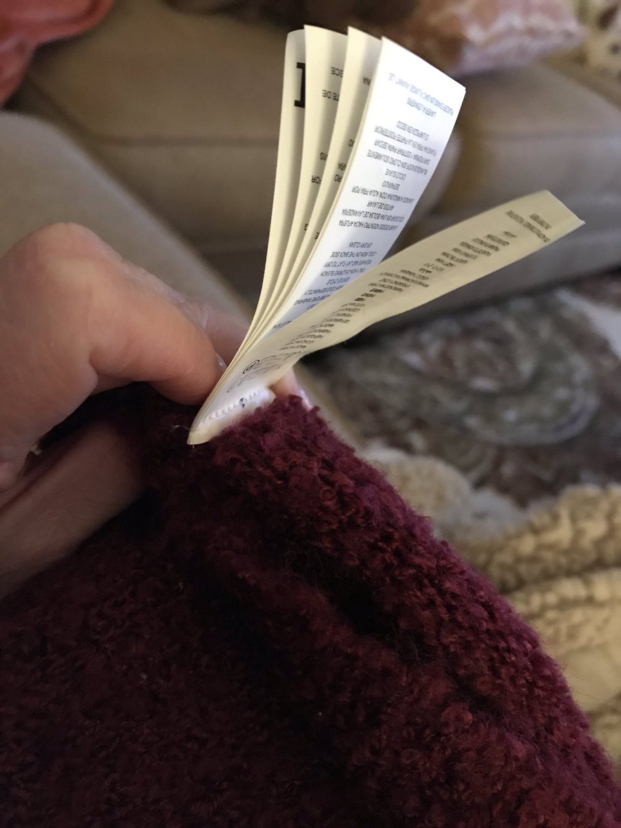 I think 6 pages of washing instructions on a sweater is a bit excessive.