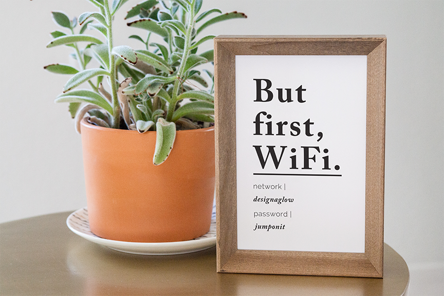 designaglow's tweet image. FREEBIE ALERT! Just for you. Simply customize with your deets, print, and pop into a frame...You&apos;ll be set for guests! bit.ly/2hGgbpd