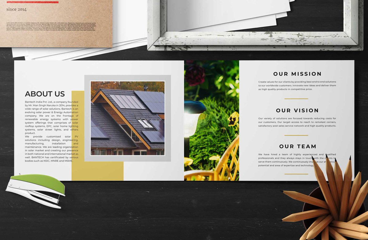 ShadelicHouse's tweet image. Bantech - #Brochure #Design
A green company, #Bantech is one of the leaders in #development and #research on #solar and #eco-friendly #products and technology. They needed elegance and clarity in their brochure #theme and #design.