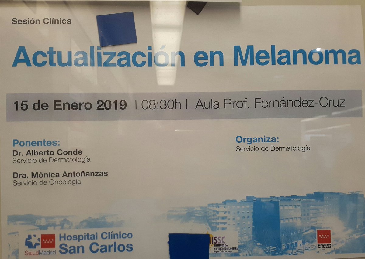 Venga, que empezamos en 5 minutos... #clinicoentwitter #melanoma