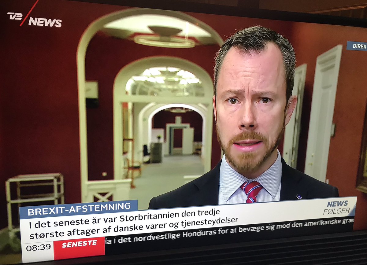 “English breakfast uden Danish bacon er et vanvittigt scenarie” - sådan lyder det her til morgen fra <a href="/JakobEllemann/">Jakob Ellemann-Jensen</a>, der sammen med fødevareerhvervet arbejder for at sikre de bedst mulige forudsætninger for fortsat eksport til UK - uanset dagens udfald #dkbiz #dkfood #dkgris