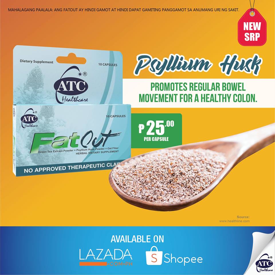 FatOutPH's tweet photo. Good thing FatOut contains Psyllium Husk which can help you achieve a healthy colon by sweeping away toxins and cleansing the colon. #StandOutWithFatOut https://t.co/YOzopHO9UU