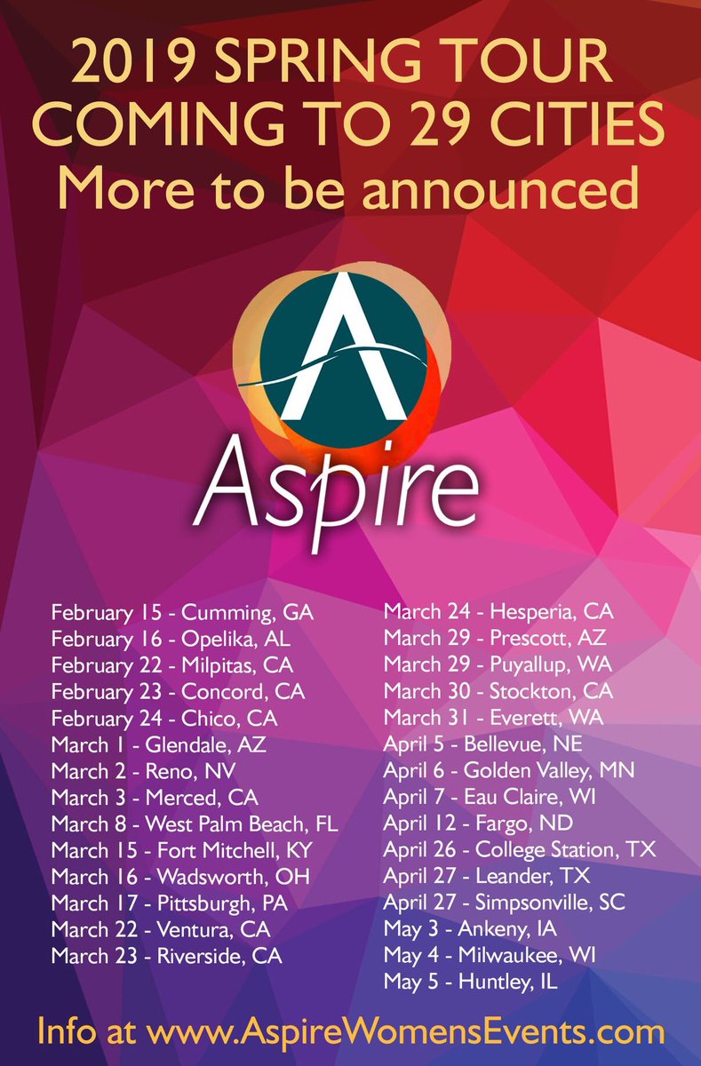 AspireForWomen's tweet photo. More cities to come! #AspireWomensEvents https://t.co/TcVG0nf3LN