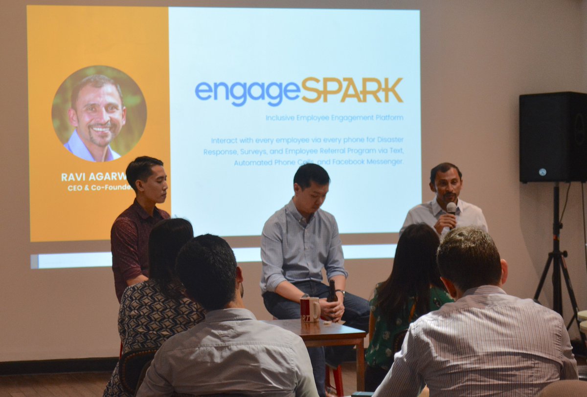 Kickstartph's tweet photo. @Kickstartph VP Joan Yao briefing the Global Immersion Program group from @Columbia_Biz visiting the Philippines to learn how businesses thrive in different socio-economic, political, and financial environments. #startupPH @engageSPARK @LifetrackMed @squadzip @coinsph #achealth https://t.co/wM6DFoOd13