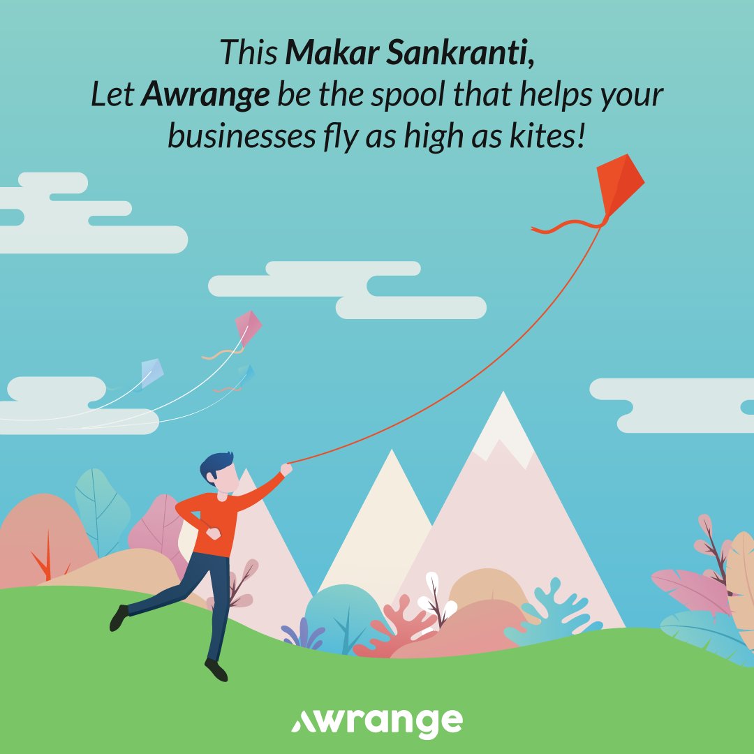 AwrangeDigital's tweet photo. Happy Makar Sankranti from Team Awrange. Celebrate this auspicious day by investing in a well-planned digital strategy for your brand!

#makarsankranti2019 #sankranti2019  #awrangedigital #awrange #digitalmarketingagency https://t.co/uG7k1pqXsK