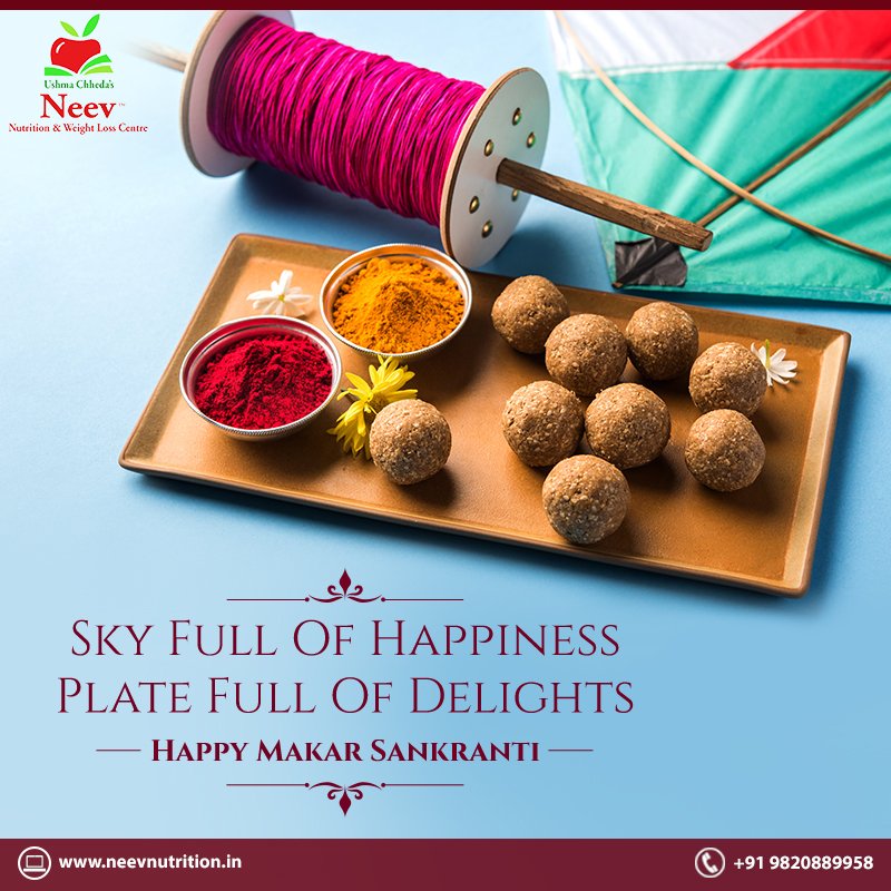 NeevNutrition's tweet photo. The first festival of the year is here. Come along and celebrate the harvest festival and devour the healthy and tasty delicacies. 

#HappyMakarSankranti #MakarSankranti #Kites #KitesFlying #Festival #Happiness #Celebration #Joy #NeevNutrition #Health #Healthy #Food https://t.co/z4sRWQF5qR