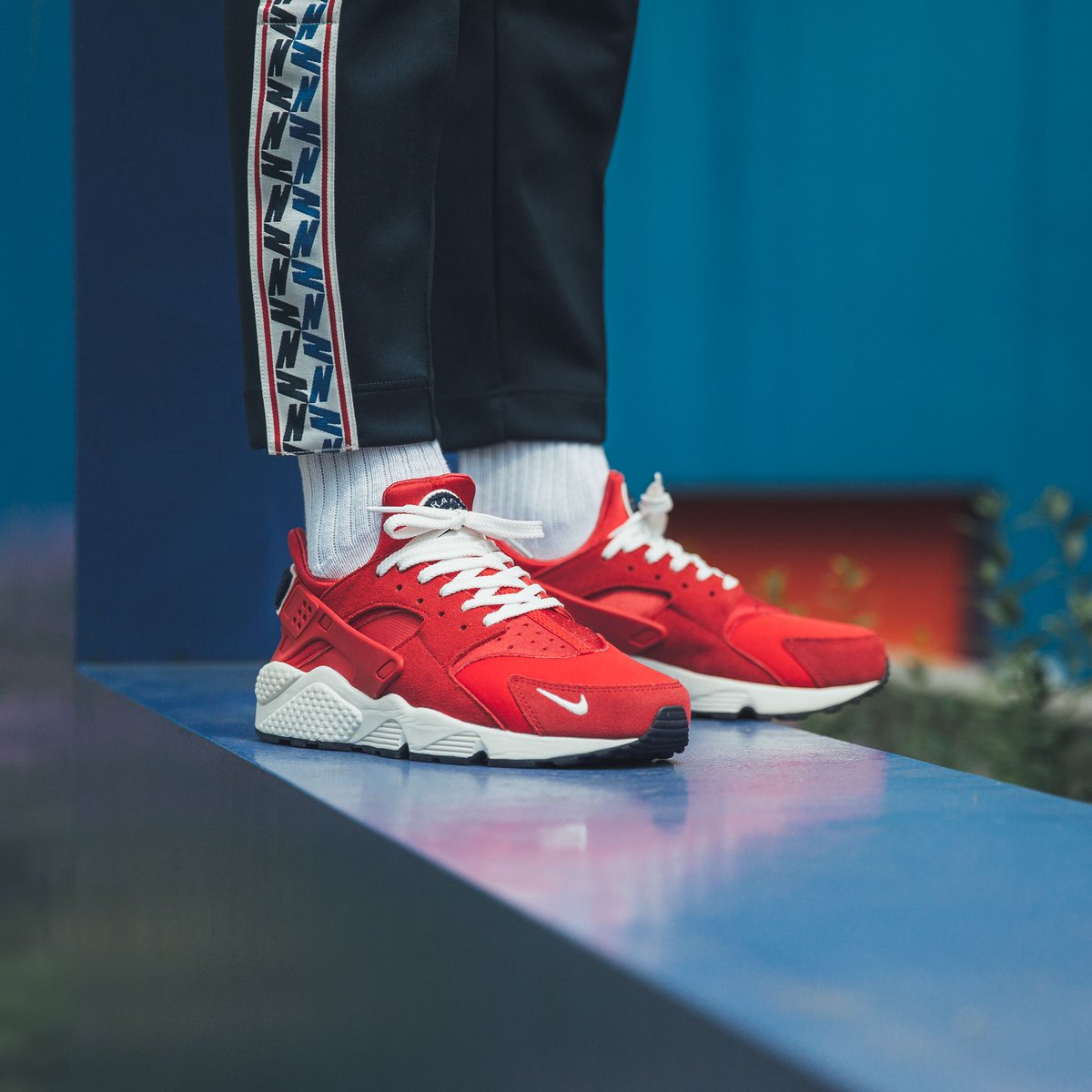 red and blue huaraches