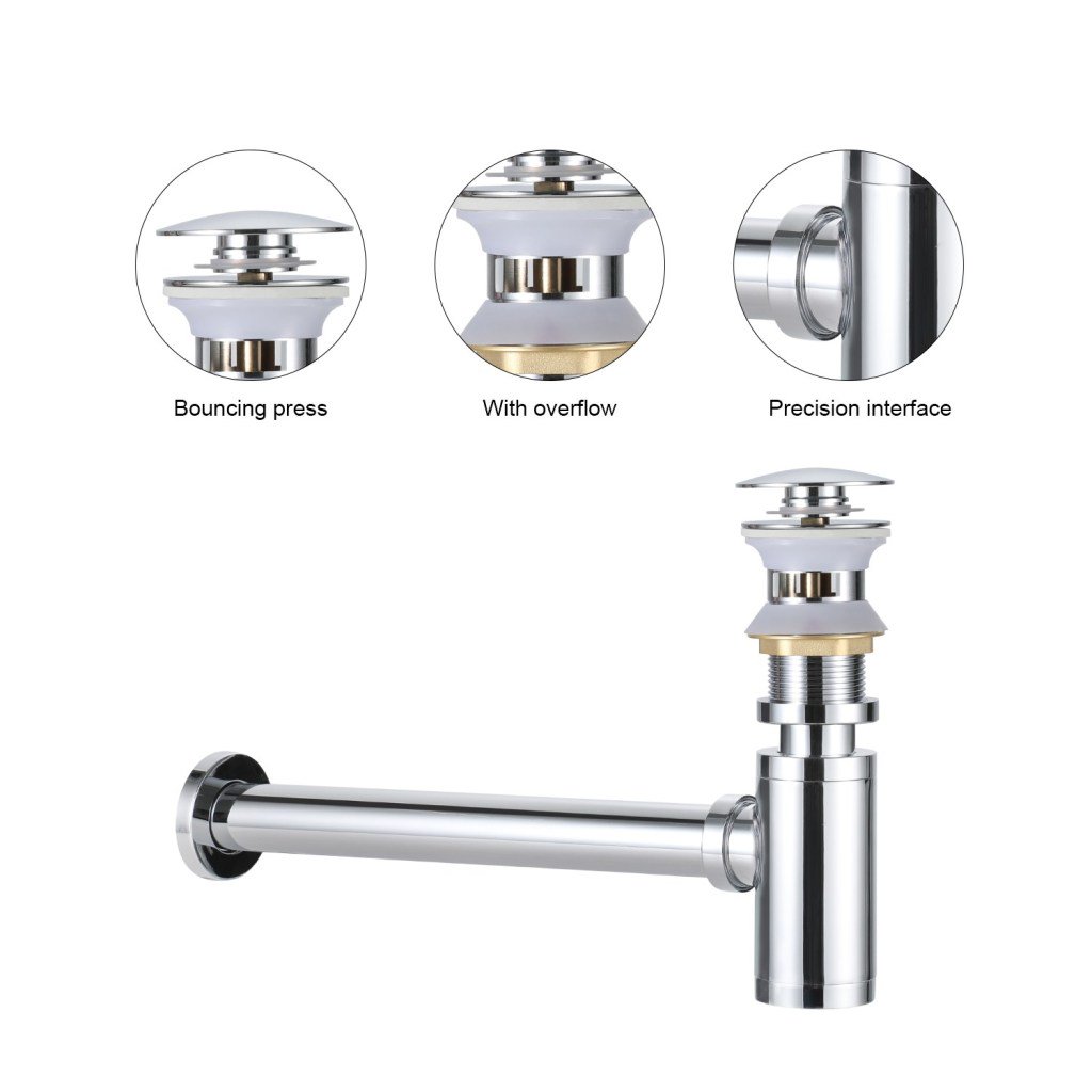 TopBonade's tweet image. BONADE Pop Up Ablaufgarnitur mit Überlauf + Siphon Set 1 1/4″ Sifon Röhrensiphon verchromt Waschbecken Waschtisch Ablauf Abfluss Ventil Verchromt bonade.de/product/bonade…