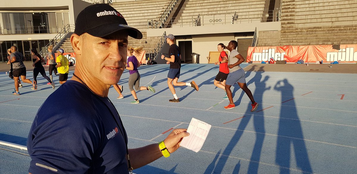 Kilometers ran at #ATCTrack today: 301.7 (700m repeats, 59 runners) donated to #RunningDry 
The beautiful green field in stark contrast to the #Level6B water restrictions in place last year.   We are still on #Level3 105 Litres pppd.
<a href="/minaguli/">Mina Guli</a> <a href="/EmbarkTri/">Embark Training</a> <a href="/ATCRunning/">ATC Running</a>