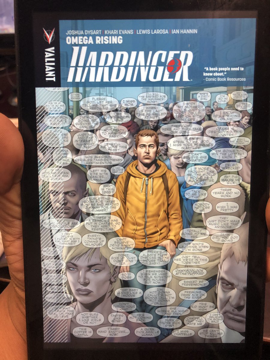 At work reading @ValiantComics #Harbinger vol. 1 getting ready for the big Life & Death event!