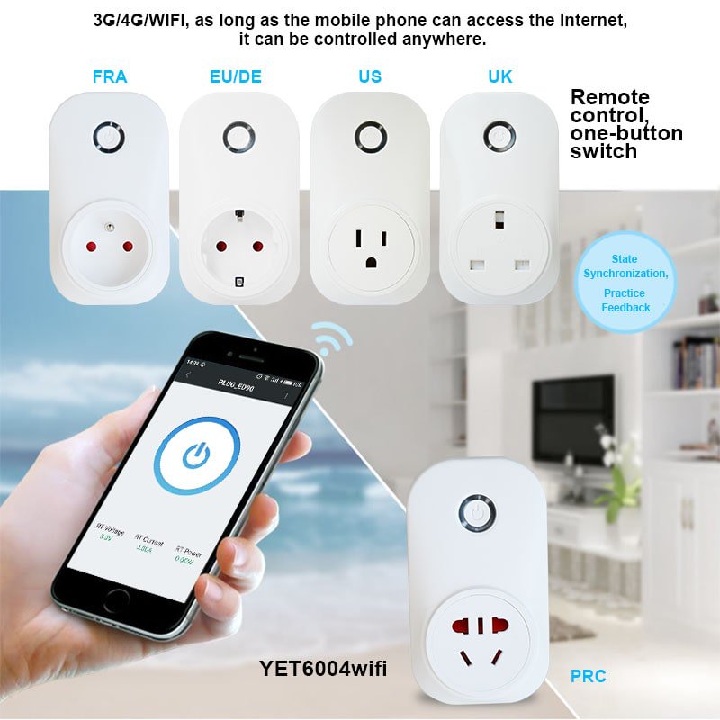 Crystalxia4's tweet image. Universal wifi smart socket YET6004WF.Support EU/DE,FRA,US,UK,PRC plug.The mobile phone is connected to the wifi for control.Product details parameters are welcome to see our brochure, look forward to your inquiry:sales@szyet.com
#wifismartsocket #universalsocket