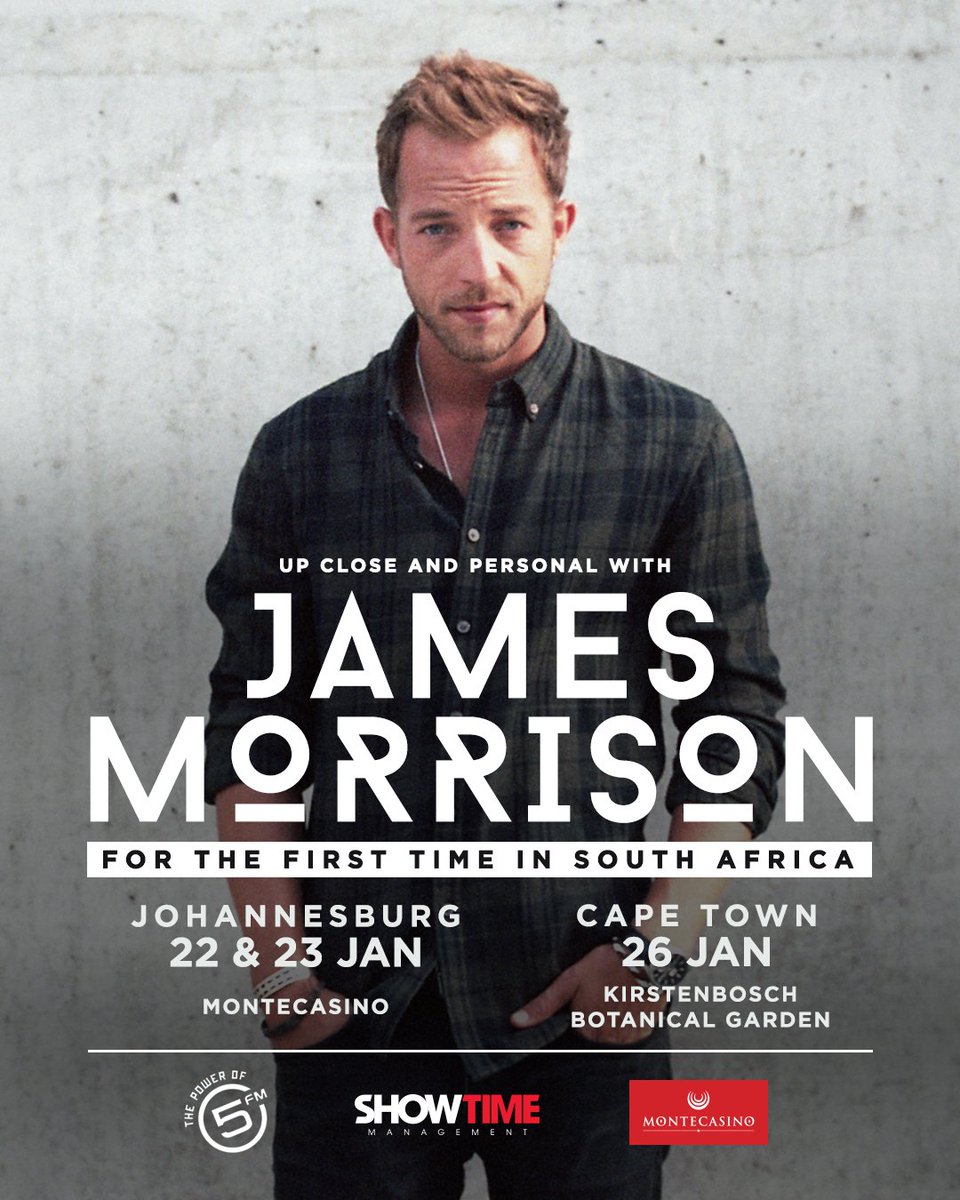 .<a href="/JamesMorrisonOK/">James Morrison</a> is right around the corner! 

Have you got your tix?! 

Brought to you by <a href="/5FMLegends/">#5FMLegends</a>! 
#JamesMorrisonX5FMLegends