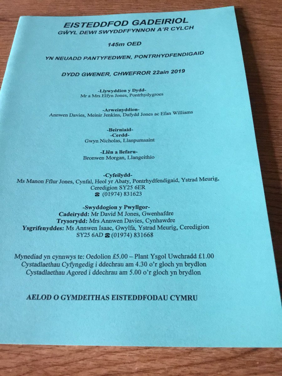 egswyddffynnon's tweet photo. Eisteddfod Swyddffynnon yn agoshau 22 Chwefror 2019. Cystadlaethau llenyddol a llawysgrifen yn cau 9 Chwefror 2019. Ewch ati i gyfansoddi neu sgwennu! https://t.co/OcL9HHl9hZ