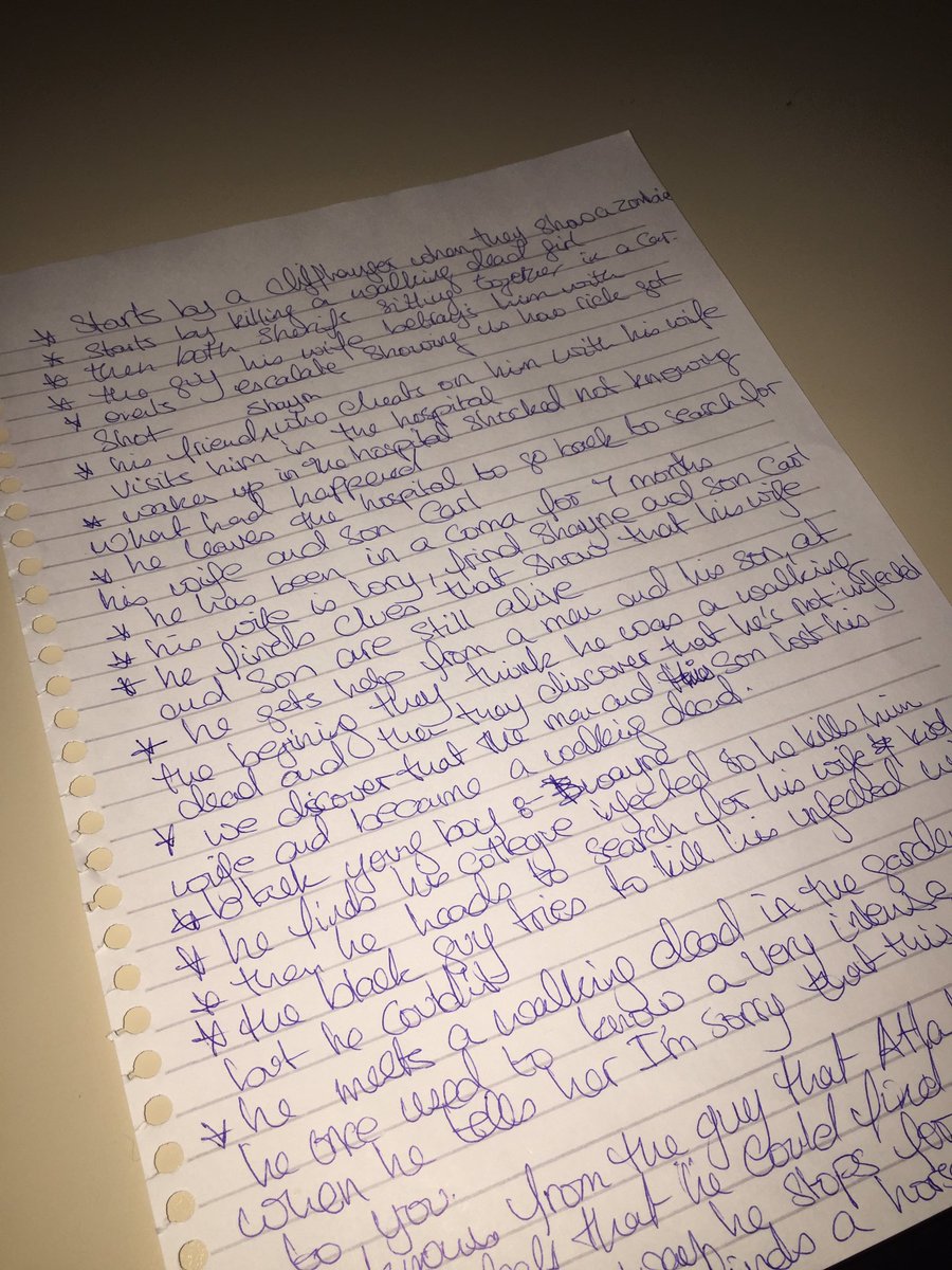 MariamRSadek's tweet photo. Taking notes for today’s assignment. #review #JRMC202 #winter2019 #WalkingDead https://t.co/QfhVxbrpwi