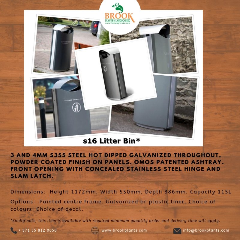 s16 Litter Bin* - Check out other #streetfurniture here https://buff.ly/2Rp5nwn For inquiries, contact us via WhatsApp at +971 55 812 0050
#dubai #furnituredesign #furnituremarket