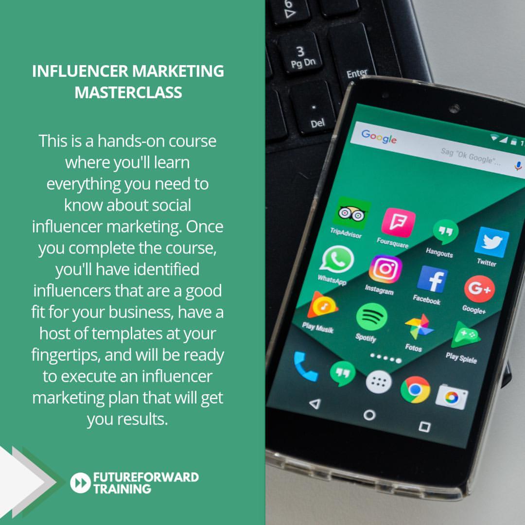 futureforwardme's tweet image. Our #Influencer Marketing Masterclass is a hands-on course where you&apos;ll learn everything you need to know about social influencer marketing. Once you complete the course, you will be ready to execute an influencer marketing plan that will get you results.  #socialmediamarketing