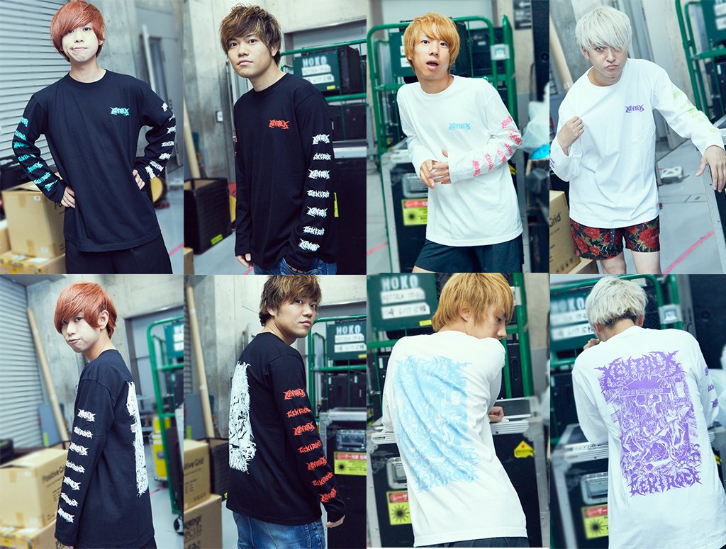 gekirock_shop's tweet photo. 【KEYTALK×ゲキクロ！】
大好評のコラボ企画第2弾！
KEYTALKメンバーの着用画像も公開中！
https://t.co/BqraNcORAw         

デザインは前回に引き続き、BABYMETAL、FACTなどを手掛けてきた江川敏弘氏が担当！
メンバーが再びモンスターに扮し、下北沢を舞台にデザインされた異色の1枚です。 https://t.co/ESCL1m5EbI