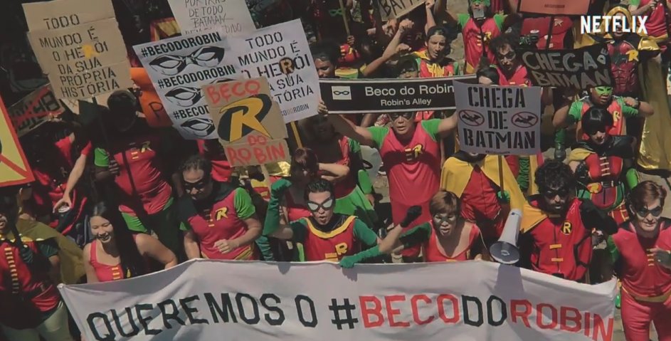 propmark's tweet photo. #BecoDoRobin: Netflix (@NetflixBrasil) transforma Beco do Batman em do Robin para divulgar série

https://t.co/bcMAPwTnHW https://t.co/lPuuw8T6eJ