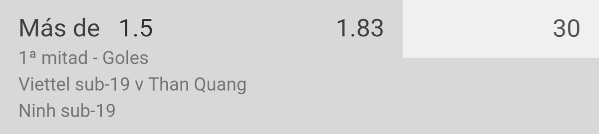 SpainProPicks4's tweet photo. Live💥💥💥💥💥💥💥
vietnan sub 19
0-0 min 13
+1.5 goles HT
#puroLIVE https://t.co/5yk1hFcXaG
