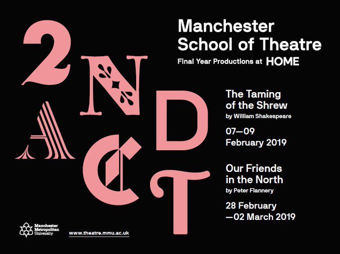 MSTacting's tweet photo. Very excited for our upcoming shows this season. Firstly, we have The Taming of Shrew from 7th-9th Feb. Followed by, Our Friends in the North by Peter Flannery from 28th Feb-2nd March. Ticket details to follow soon! #MST #MSTActing #MST2019 https://t.co/M9yIFTm49Q