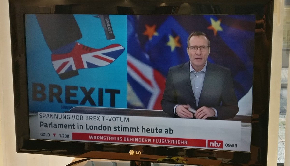 tombarfield's tweet image. This is a totally straight news report on German TV about Brexit - not a satire show. Note the illustration image.