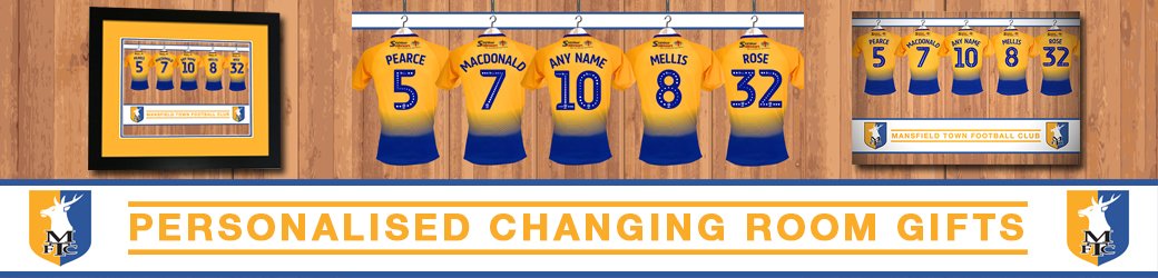 It's match night Stags fans!
Excited about the new signings <a href="/JorgeGrant18/">Jorge Grant</a> and Nicky Ajose?
Become the next big name in the dressing room with our Personalised Changing Room gifts.
Go to 
stagspersonalisedgifts.co.uk
to order yours