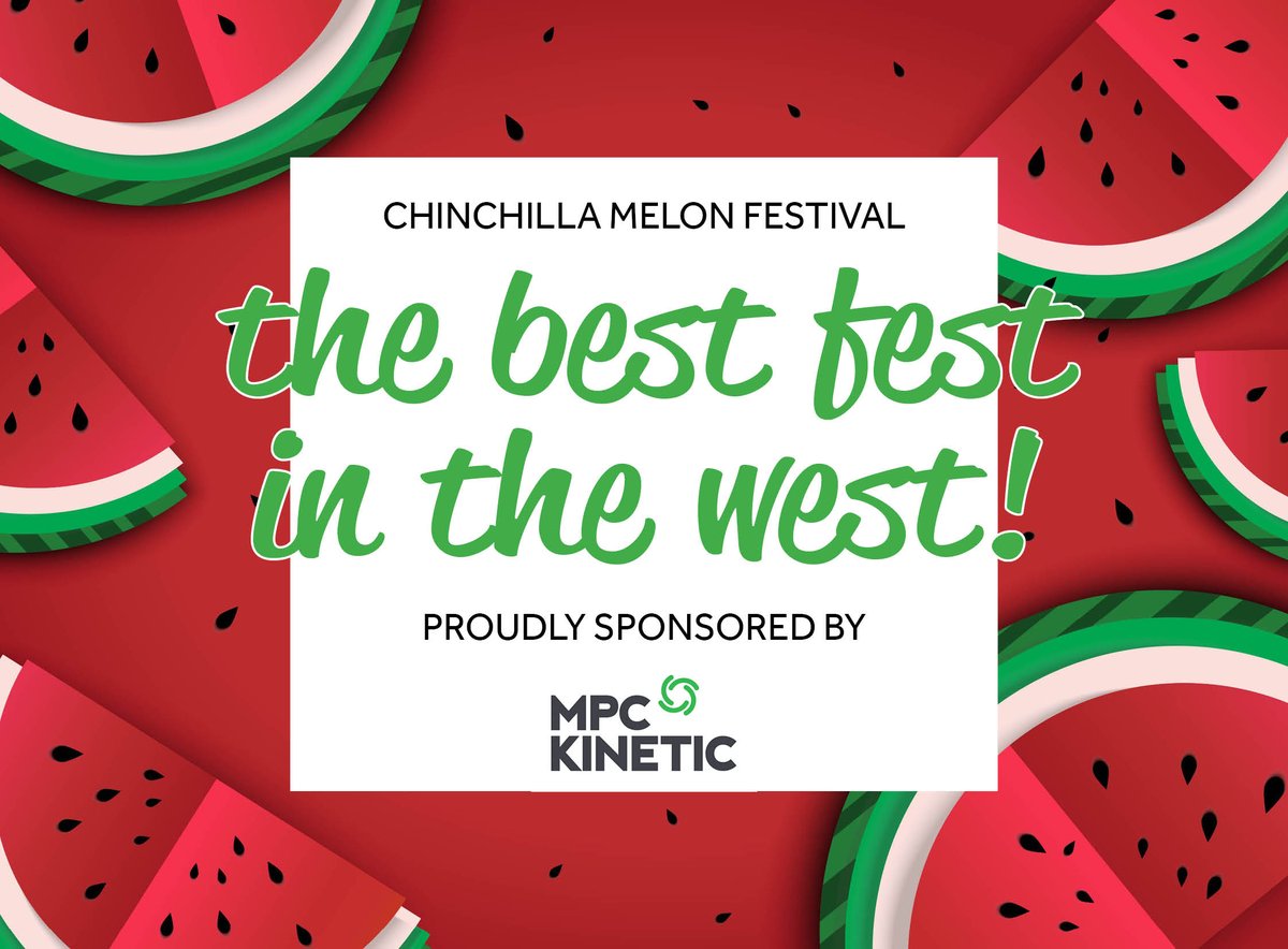 MPCKinetic's tweet image. We are super excited to be supporting the Chinchilla Melon Festival again this year! You don't want to miss this event - it truly is 'the best fest in the west!'
For more info check out melonfest.com.au
#chinchilla #melonfest #summer #mpckinetic #proudsponsor