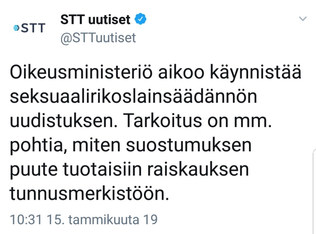 Suostumus2018's tweet photo. Suostumus2018 etenee pitkän työn jälkeen! Valtava kiitos kaikille aloitteen allekirjoittajille ja tukijoille ❤ Ei tarkoittaa aina ei, ja on todellakin korkea aika tunnistaa tämä myös laissa! #suostumus2018 #feminismi https://t.co/KHR7p8TDKW