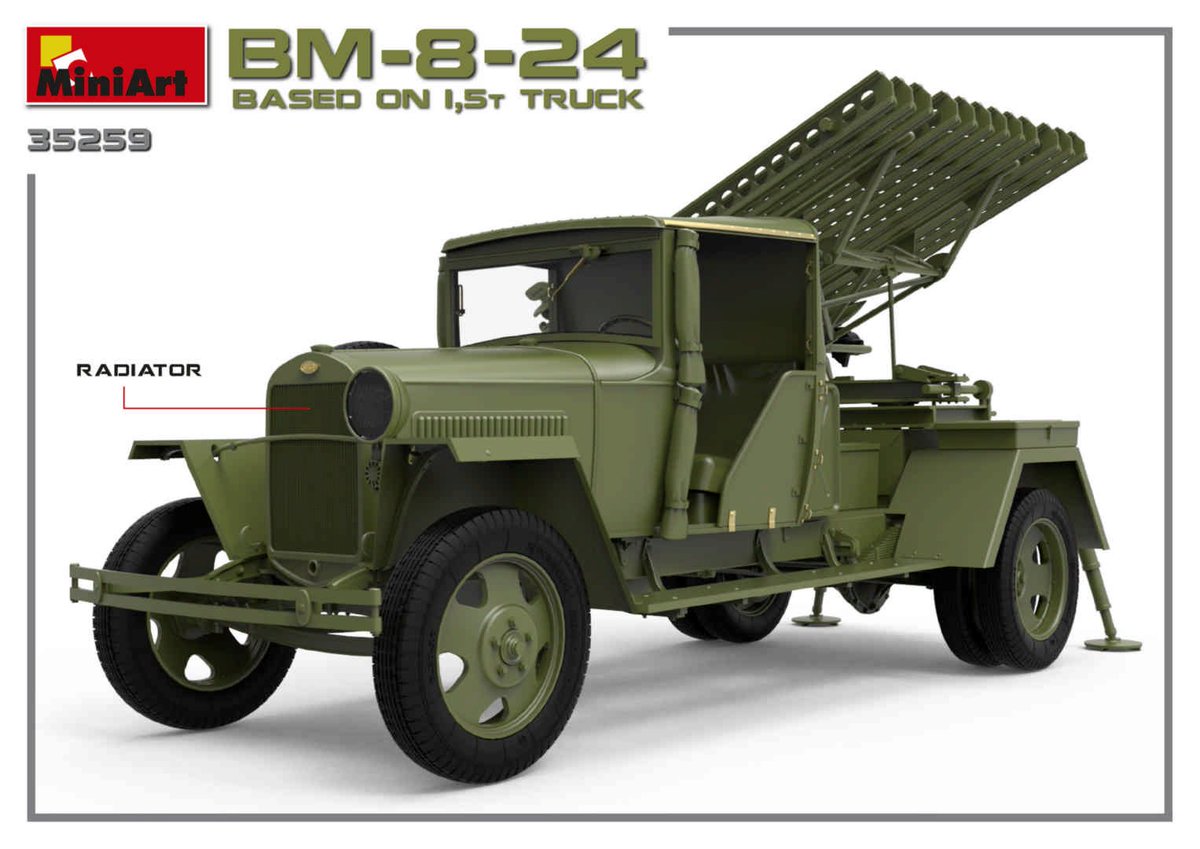 MiniArt_Models's tweet photo. New #MiniArt's Kit in Progress: 
35259 BM-8-24 BASED ON 1,5t TRUCK
https://t.co/yQb50uTUaw https://t.co/UPVbOOMHG6