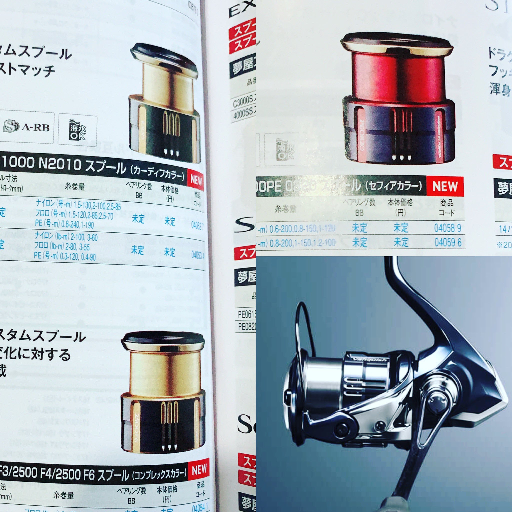ィッシング 夢屋 カスタムスプール 1000 N2010 カーディフカラー [90