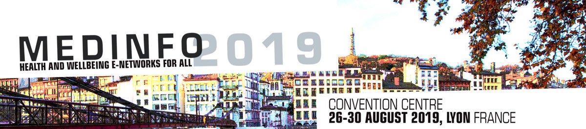 mcuggia's tweet photo. Save the date  : MEDINFO 2019 - 26-30 August - Lyon

https://t.co/za2mqmtTWP https://t.co/Mt5NnIkWxx