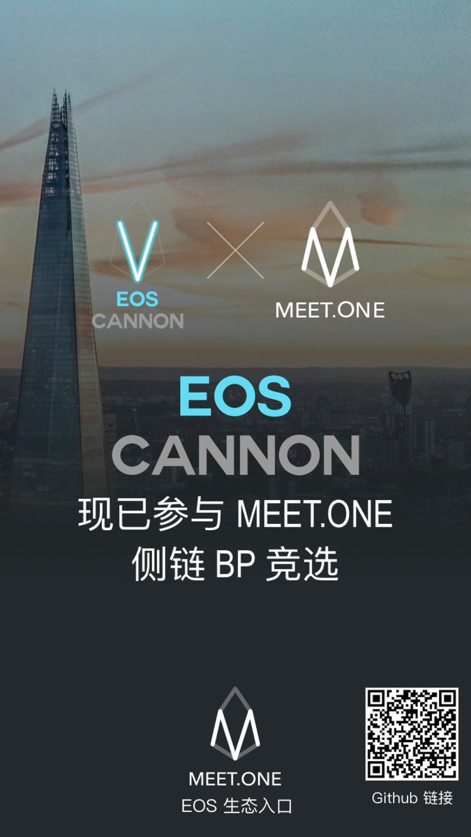 EOS Cannon (@cannon_eos) on Twitter photo EOS Cannon is now participating in the <a href="/MeetDotOne/">MEET.ONE</a> side-chain's block producer campaign.
#sidechain #EOS #Blockproducer
@block_one_ <a href="/bytemaster7/">Daniel Larimer</a> <a href="/BrendanBlumer/">Brendan Blumer</a> <a href="/ShiShiruiqi/">1</a> @G_CannonCapital <a href="/LarryMa/">ATXhorn97</a> <a href="/PybBean/">Bean</a> @eos1alliance EOS Cannon is now participating in the <a href="/MeetDotOne/">MEET.ONE</a> side-chain's block producer campaign.
#sidechain #EOS #Blockproducer
@block_one_ <a href="/bytemaster7/">Daniel Larimer</a> <a href="/BrendanBlumer/">Brendan Blumer</a> <a href="/ShiShiruiqi/">1</a> @G_CannonCapital <a href="/LarryMa/">ATXhorn97</a> <a href="/PybBean/">Bean</a> @eos1alliance