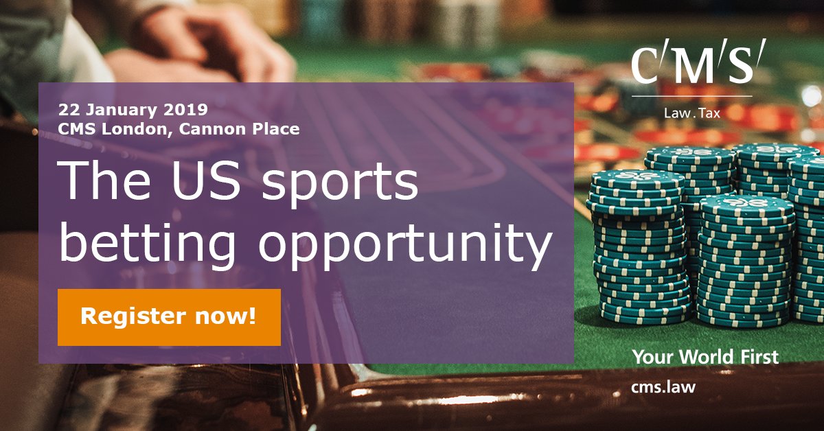 CMS_Gambling's tweet photo. We’re excited to be joined by @TatsuTweets, @GeoComply, @IGTNews, @saiberllc, @Moelis and @saumarezsmith to hear all about the US sports betting opportunity at our #CMSGamblingConference on 22 January. Register here: https://t.co/NoaTDkHlPH https://t.co/9sGE10RkJD