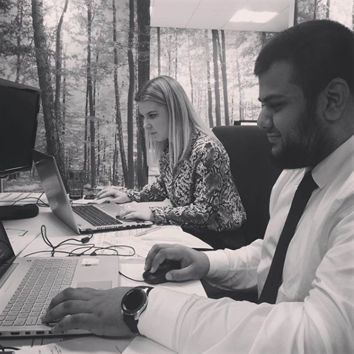 SDA welcomes Ishaq and Jessica. A great first day yesterday introducing our Part 1 Work experience students from Leeds Beckett University, giving them an insight in to architectural practice. #leedsarchitecture #LeedsSchoolAAD #studentarchitects #architecture #Leeds