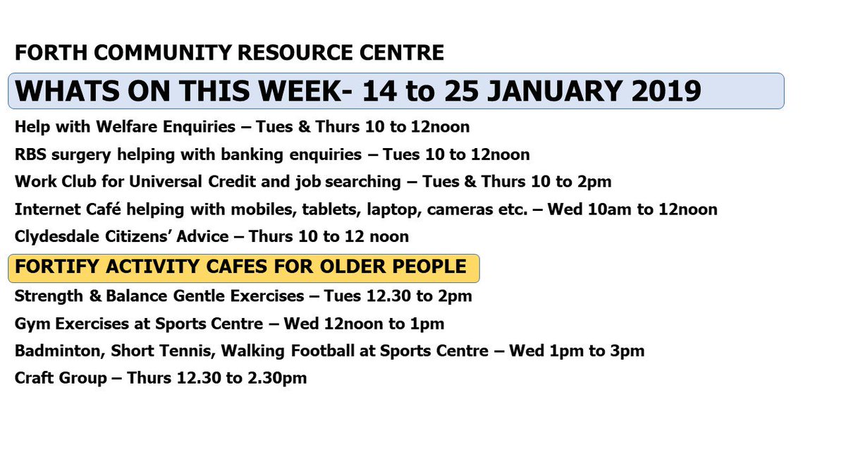 How can we help you?
#FCRC #whatson #olderpeople #rural #southlanarkshire