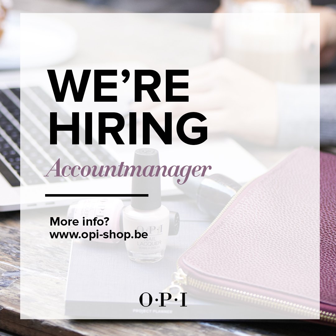 OPIBelux's tweet photo. Are you the enthusiastic and sales driven account manager we are looking for? Want to join our team in Brussels? Apply now! https://t.co/p9J1ZT4C2E #OPI #OPIBelux  #vacature #vacatures #joboffre #nieuwejob https://t.co/mdTYF1BPXs