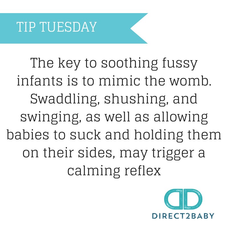 Direct2B's tweet image. It's time for Tip Tuesday! Do you have a fussy baby? This tip is for you!

#TipTuesday #ParentingAdvice #ParentingTips #Parents #NewParents #Baby #Babies #FussyBaby #Colic