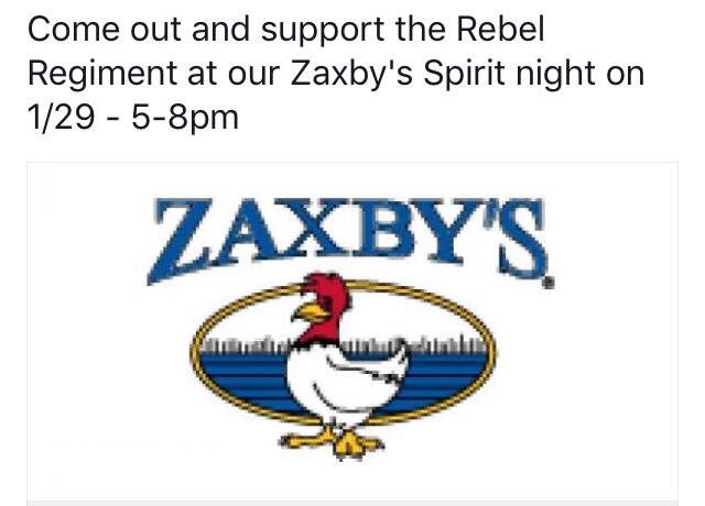 ByrnesRR's tweet photo. Hope to see you there! #zaxbys #rebelregiment #d5rebels #byrnes #marchingband https://t.co/5M8LKuNvzo