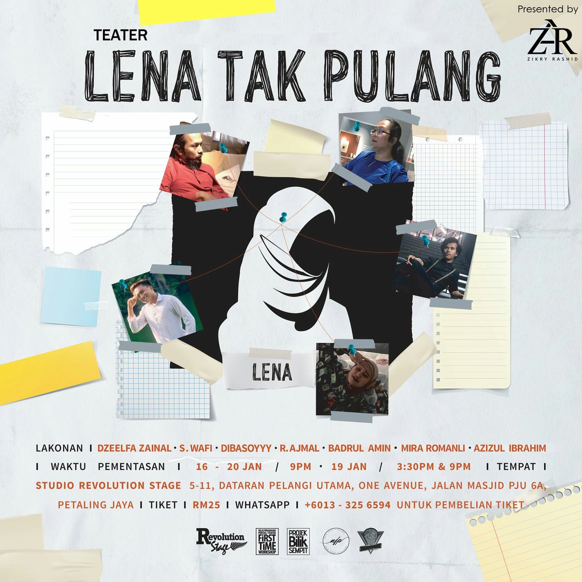 ACARA MINGGU INI

#LenaTakPulang oleh <a href="/AzrProduction/">AZR Events & Entertainment</a>

16-20 Januari | Studio Revolution Stage | 3.30pm &amp; 9pm | RM25

#WeyJomAh